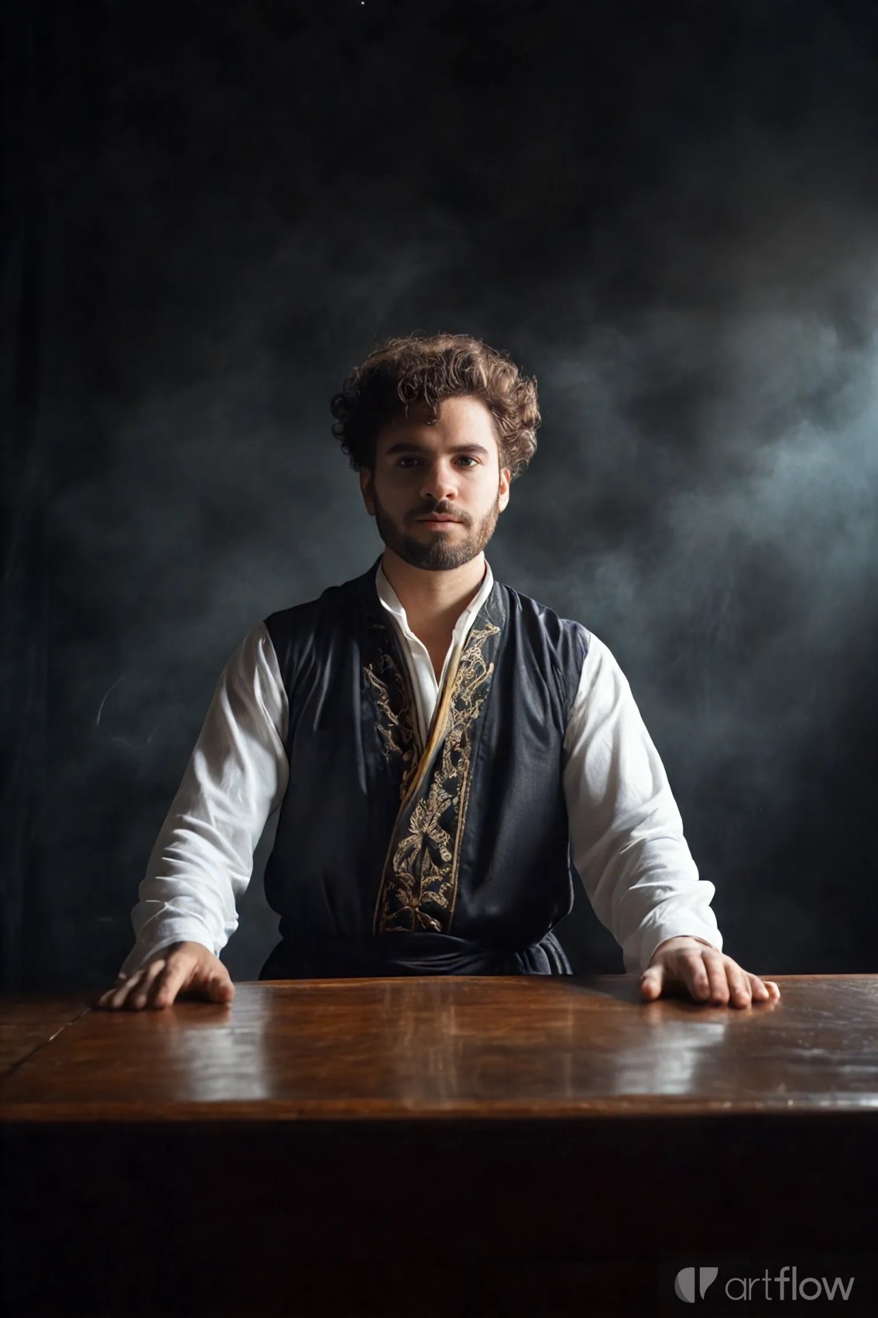Retrato de Aluísio Martell em seu estúdio